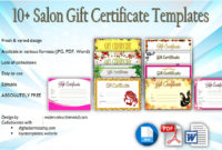 Salon Gift Certificate Template 10 Beautiful Designs Free In Free Hair Salon Gift Certificate Templates