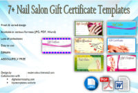 Salon Gift Certificate Template 10 Beautiful Designs Free In Free Printable Beauty Salon Gift Certificate Templates