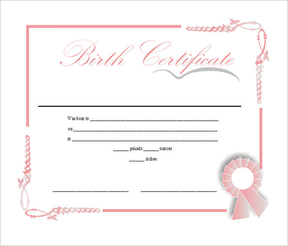 Sample Certificate Fake Birth Certificate Template Free Pertaining To Awesome Birth Certificate Fake Template