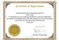 Sample Certificate Of Appreciation Temaplate 12 For Awesome Anniversary Certificate Template Free