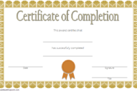 Sample Certificate Sample Certificate Of Training Completion In Best Training Completion Certificate Template