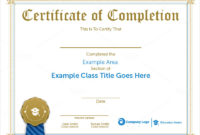 Sample Completion Certificate Templates Download In Awesome Certificate Of Completion Templates Editable