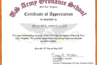Sample Of Certificate Calepmidnightpigco Inside Pertaining To Best Certificate Of Achievement Army Template