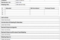 Sample Of Minutes Of Meeting Descriptive Format Dotxes With Awesome Meeting Note Template
