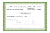Sample Training Completion Certificate Template Free Download Intended For Printable Free Training Completion Certificate Templates
