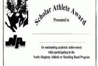 Scholar Athlete Award North Allegheny Sports Network Regarding Printable Track And Field Certificate Templates Free