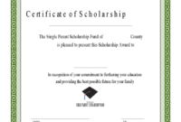 Scholarship Certificate 3 Free Templates In Pdf Word In Throughout Printable Chef Certificate Template Free Download 2020