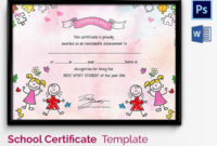 School Certificate Template 17 Free Word Psd Format With Free School Certificate Templates