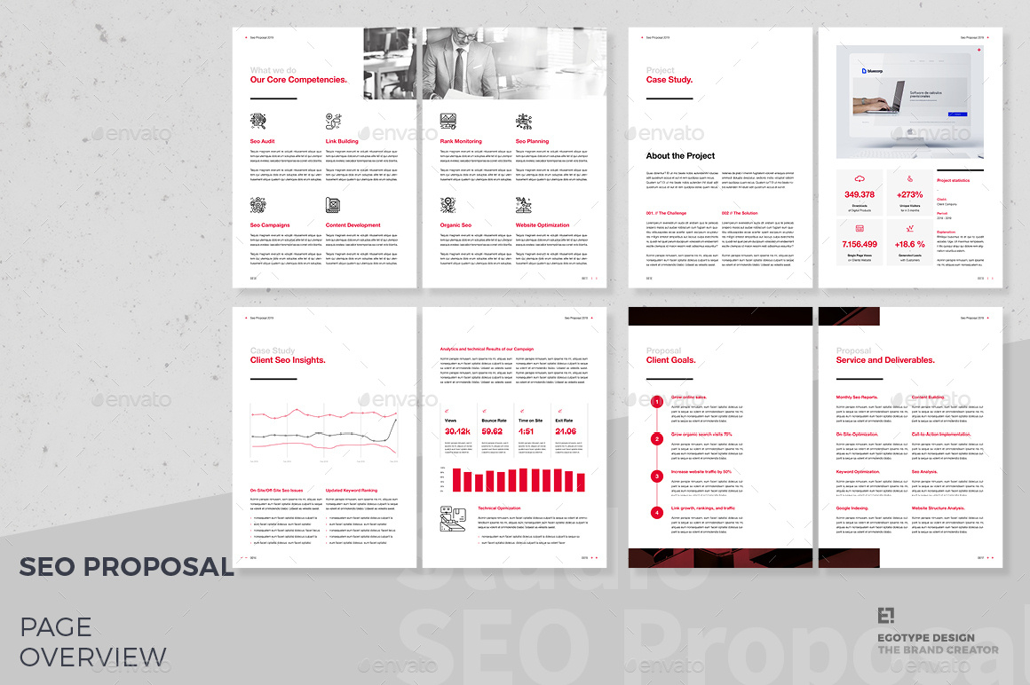 Seo Proposalegotype Graphicriver For Printable Seo Proposal Template