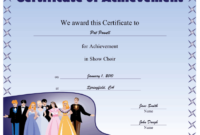 Show Choir Printable Certificate In Free Choir Certificate Template