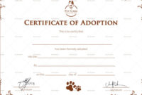 Simple Adoption Certificate Template Pertaining To Blank Within Blank Adoption Certificate Template