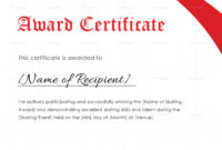 Skating Award Certificate Design Template In Psd Word In Leadership Certificate Template Designs