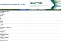 Small Business Marketing Plan Template Free Download With Business Plan Excel Template Free Download
