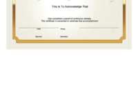 Sobriety Certificate Template Gold Printable Pdf Download With Regard To Certificate Template For Pages