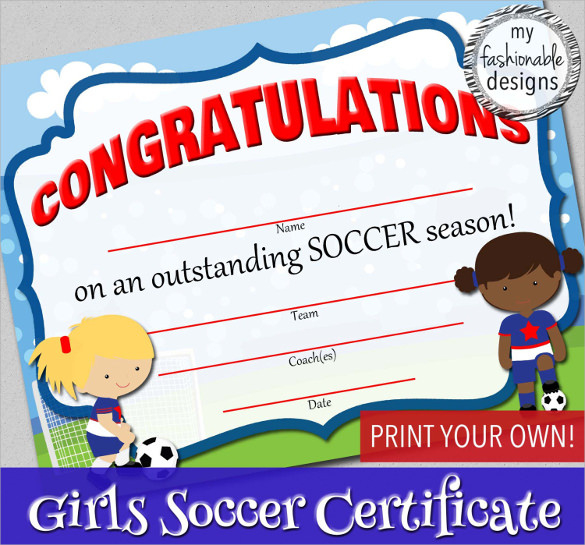 Soccer Certificate Template 7 Download Free Documents With Regard To Soccer Certificate Template