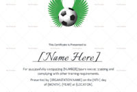 Soccer Completion Certificate Design Template In Psd Word Throughout Free Soccer Certificate Templates For Word
