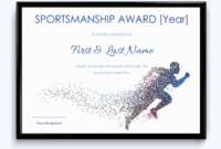 Sportsmanship Award Certificate White Themed Design With Regard To Quality Sportsmanship Certificate Template