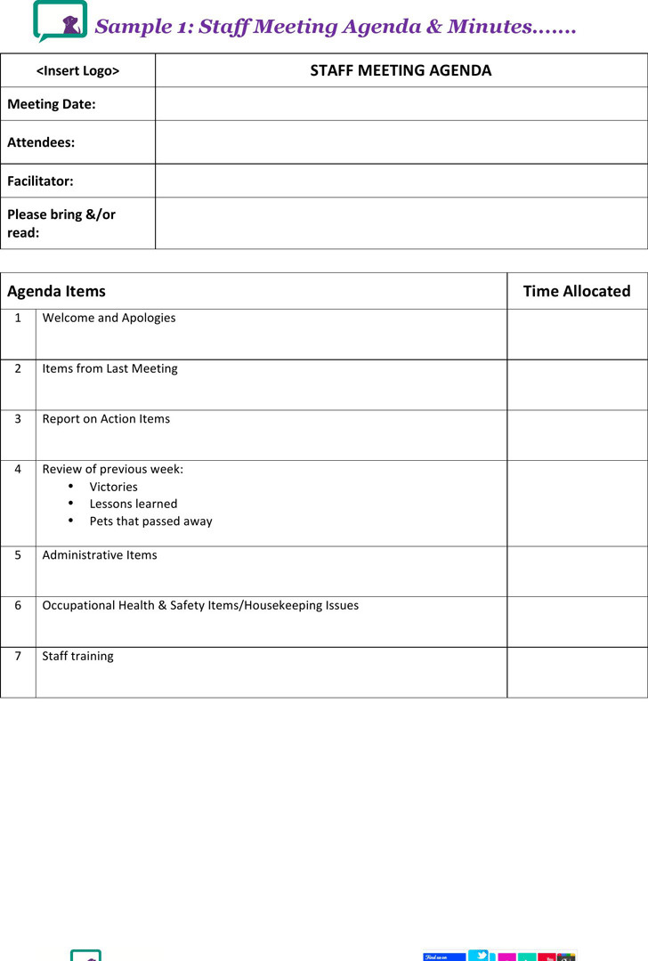 Staff Meeting Agenda Template Download Free Premium In Meeting Agenda Template Word Download