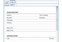 Staff Meeting Agenda Template Pertaining To Amazing Template For An Agenda For A Meeting