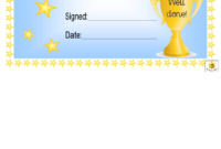 Star Of The Week Award Certificate Template Blue In Amazing Star Certificate Templates Free