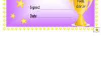 Star Of The Week Award Certificate Template Purple In Student Of The Week Certificate Templates