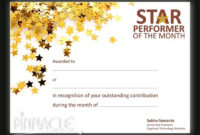 Star Performer Certificate Pertaining To Best Star Reader Certificate Templates