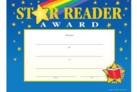 Star Reader Goldfoil Stamped Certificates Positive With Regard To Best Reader Award Certificate Templates