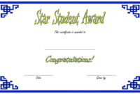 Star Student Certificate Template Top 10 Super Class Ideas With Best Free Student Certificate Templates