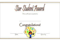 Star Student Certificate Templates 10 Best Ideas Free Inside Star Award Certificate Template