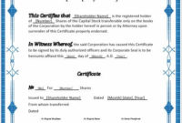 Stock Certificates 2018 Templates For Ms Word Word Within Stock Certificate Template Word