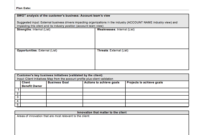Strategic Account Plan Template Download At Four Quadrant Throughout Business Intelligence Plan Template