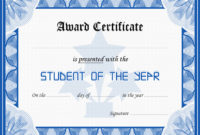 Student Award Certificate Template Formal Word Templates Intended For Awesome Scholarship Certificate Template