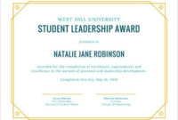 Student Award Templates 9 Free Word Excel Pdf With Regard To Printable Leadership Award Certificate Templates