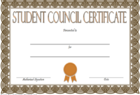 Student Council Certificate Template 8 New Designs Free Throughout Best Free Student Certificate Templates