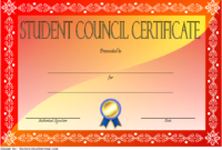 Student Council Certificate Template 8 New Designs Free With Regard To Printable Student Leadership Certificate Template Ideas