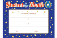 Student Of The Month Gold Foilstamped Certificate Regarding Student Of The Week Certificate Templates