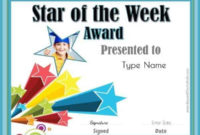 Student Of The Month With Regard To Awesome Star Student Certificate Template