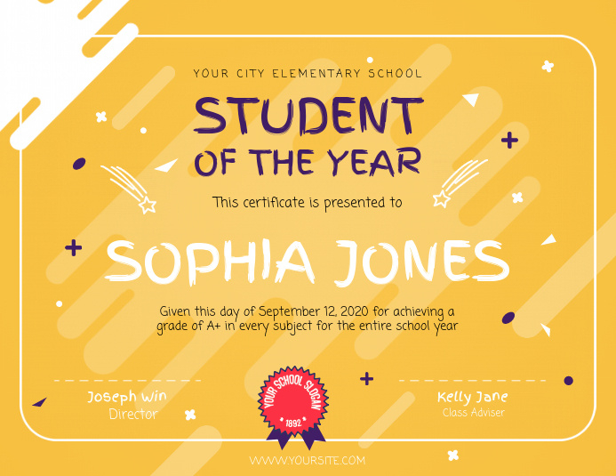 Student Of The Year Landscape Certificate Template In Free Choir Certificate Templates 2020 Designs