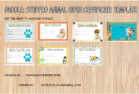 Stuffed Animal Birth Certificate Template 7 Funny Designs Regarding Awesome Amazing Teddy Bear Birth Certificate Templates Free