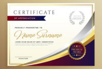 Stylish Certificate Template Design In Golden Theme With Regard To Amazing Art Award Certificate Free Download 10 Concepts