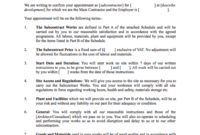 Subcontractor Contract Template Letter Format For Amazing Cost Plus Building Contract Template