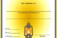 Summer Camp Certificate Of Participation Template Free 2 Pertaining To Summer Camp Certificate Template