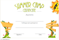Summer Camp Certificate Of Participation Template Free 5 In Quality Summer Camp Certificate Template
