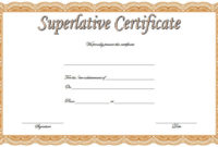 Superlative Certificate Template 2 Within Best Best Dressed Certificate Templates