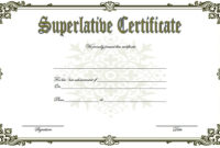 Superlative Certificate Templates 10 Respected Awards Throughout Superlative Certificate Templates