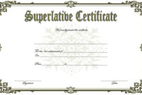 Superlative Certificate Templates Free 10 Great Designs Within Great Job Certificate Template Free 9 Design Awards