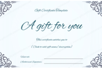 Swirls Corner Gift Certificate In Printable Wedding Gift Certificate Template