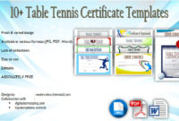 Table Tennis Certificate Templates Editable 10 Best Designs Pertaining To Tennis Achievement Certificate Templates