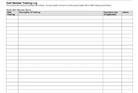 Template Employee Training Record Template Employee Intended For Printable Employee Training Log Template