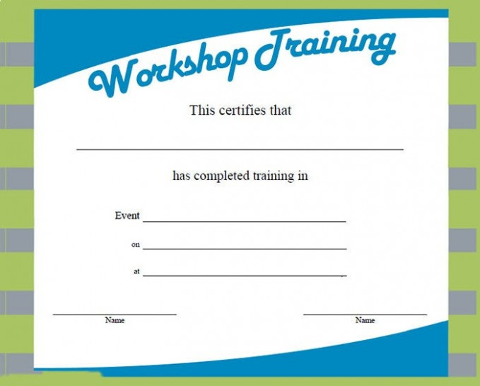 Template Sertifikat Workshop Word 2 Important Life Lessons Within Amazing Training Course Certificate Templates